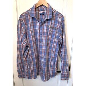 johnnie-O Messer Surflannel Shacket Laguna Blue Size XL Las Vegas Motor Speedway